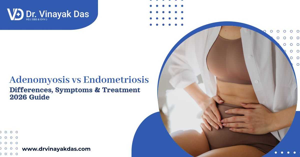 Adenomyosis vs endometriosis differences symptoms and treatment explained by Dr Vinayak Das top gynecologist in Siliguri